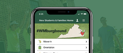 W&amp;M Mobile's New Students &amp; Families experience